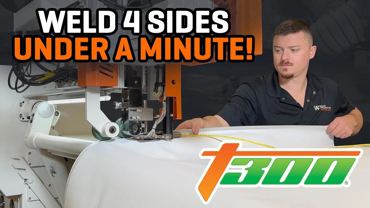 Miller Weldmaster T300 Edge Banner & Sign Welding Machine - video thumbnail